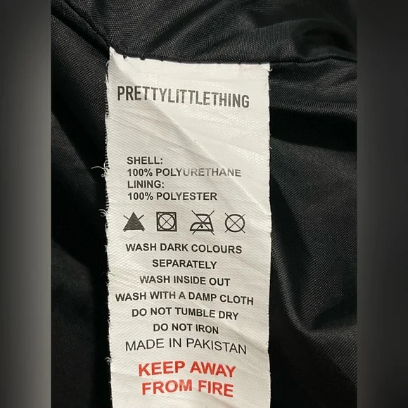 PrettyLittleThing Black Leather Biker Jacket - Picture 12 of 12